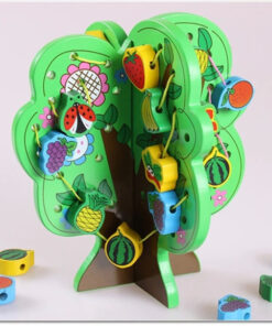 Joc Montessori, Pomul cu fructe, snuruit si insirat, 3 ani