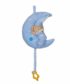 Jucarie de plus pentru patut si carucior - Carusel muzical cu lumini, albastru