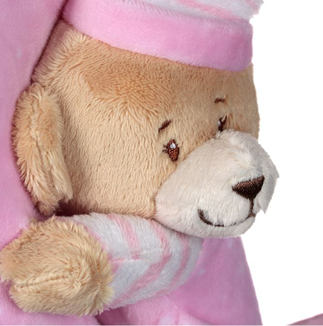 Jucarie de plus pentru patut si carucior - Carusel muzical cu lumini, roz - imagine 3