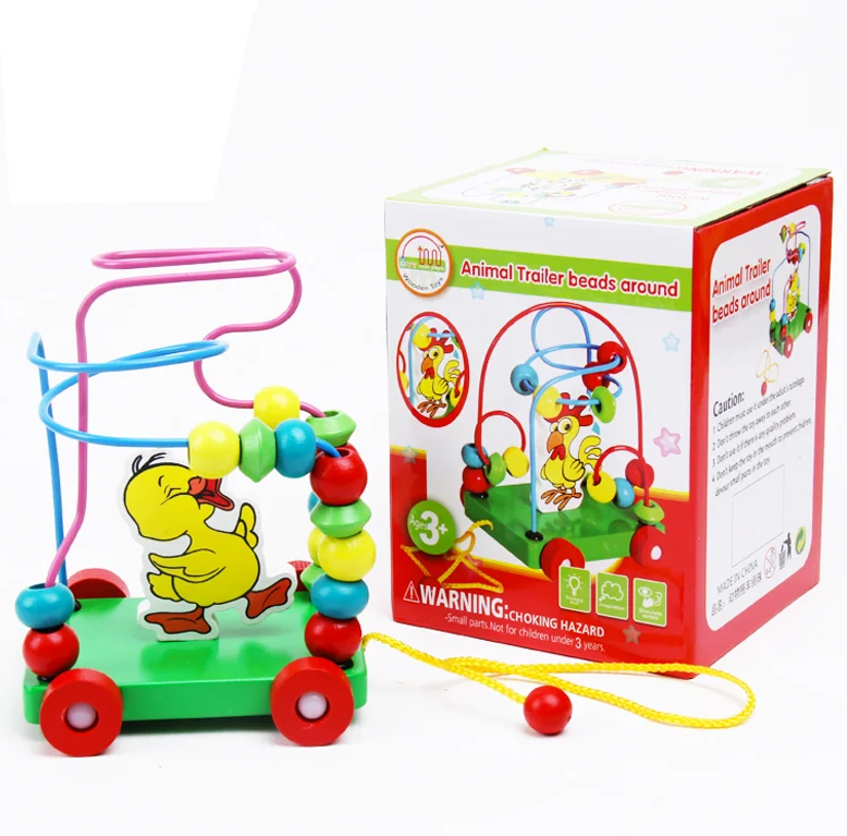 Labirint de margele si Jucarie de tras,13 cm