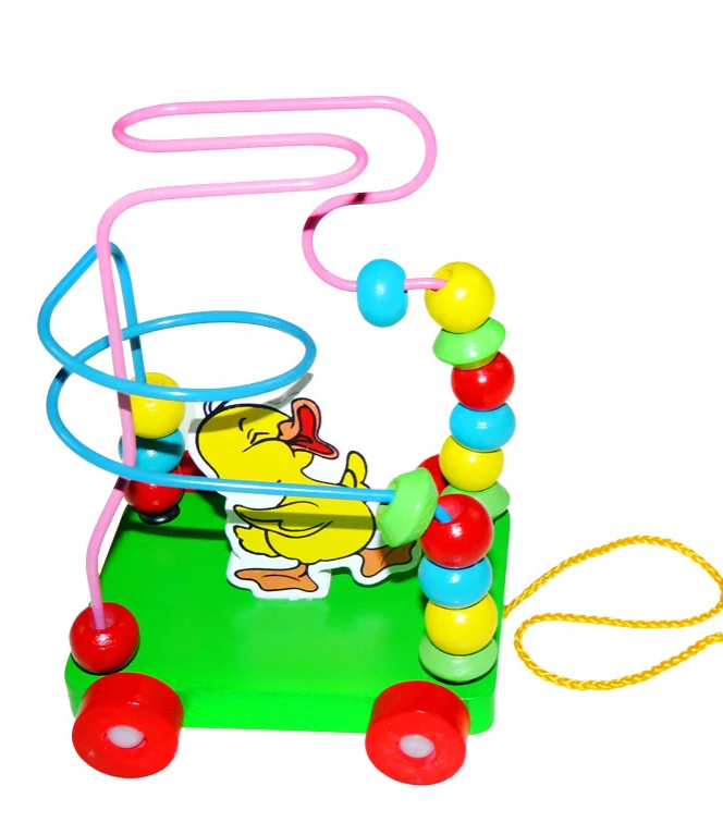 Labirint de margele si Jucarie de tras,13 cm - imagine 3