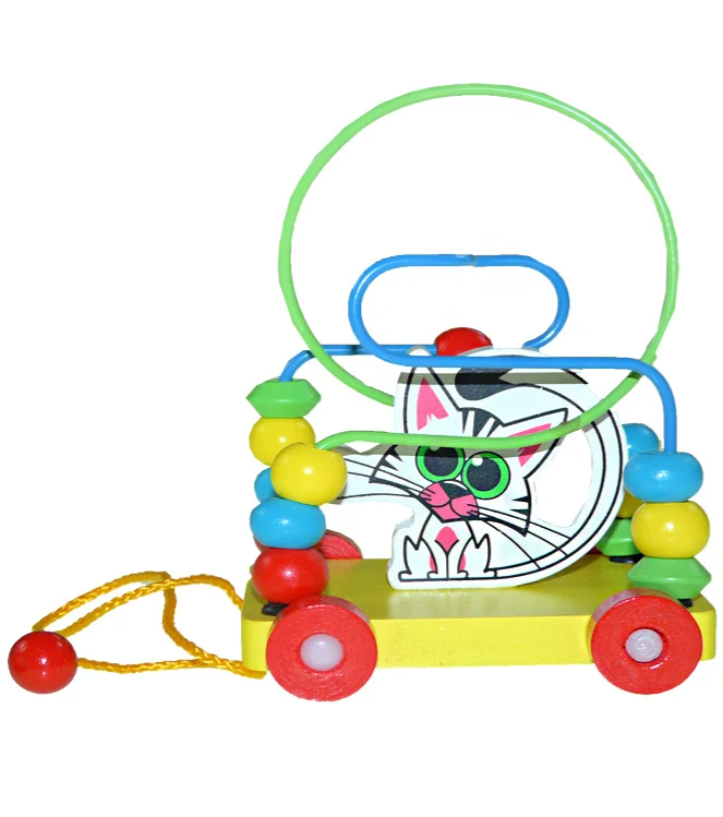 Labirint de margele si Jucarie de tras,13 cm - imagine 2