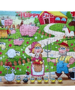 Puzzle 2D 120 piese, Ferma, 20x42 cm