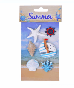 Set pentru activitati lucru manual si crafts, 6 autocolante marine