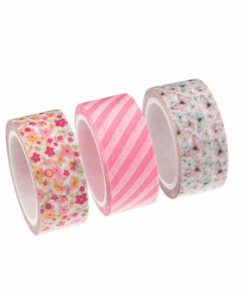 Banda adeziva pentru activitati crafts, 3 bucati, Flori