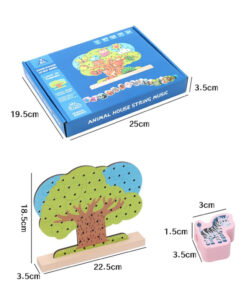 Alternative view of Joc Montessori 2 in 1 Pomul, snuruit si insirat, 3 ani