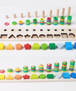 Joc logaritmic - Aritmetica si sortare forme geometrice, 3 ani+