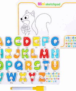 Joc multifunctional, tablita de scris si desenat si puzzle incastru