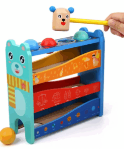 Alternative view of Jucarie din lemn-Banc cu Pista, Bile si Ciocanel, 1 an+