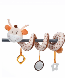 Jucarie zornaitoare de plus pentru patut si carucior -Girafa