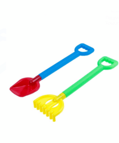 Set 2 accesorii pentru plajă si nisip, grebla si lopata, 34 cm