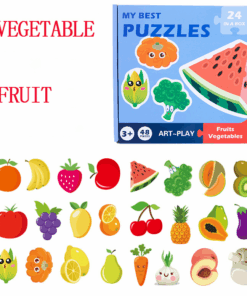 Set 24 puzzle din 2 piese - Fructe si legume, 3 ani