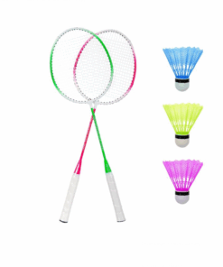 Set Rachete Badminton pentru copii cu 3 mingi, 66 cm