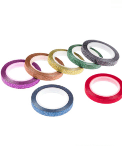 Banda adeziva glitter pentru activitati crafts-7 bucati