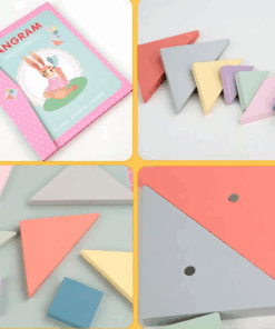 Alternative view of Carte magnetica tip tangram cu 7 piese, 96 modele, 3 ani