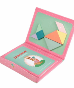 Carte magnetica tip tangram cu 7 piese, 96 modele, 3 ani