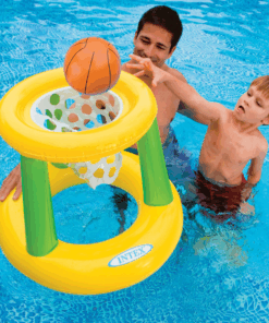 Cos baschet gonflabil + minge, pentru piscina, 67 x 55 cm