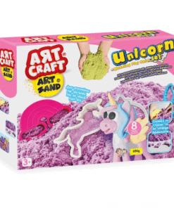 Joc creativ cu nisip kinetic, 650 grame, Art Craft, Unicorn, 3 ani+