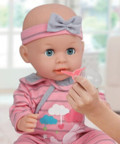 Papusa, Bebelus, 10 cu sunete si port bebe, 35 cm