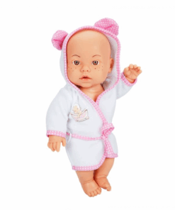 Papusa, Bebelus cu 7 accesorii si cadita, 35 cm