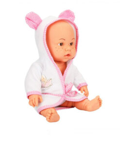 Papusa, Bebelus cu 7 accesorii si cadita, 35 cm