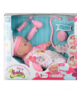 Papusa, Bebelus racit, cu sunete si 4 accesorii, 41 cm