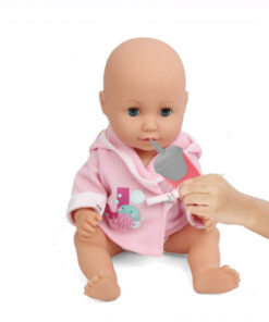 Papusa, Bebelus,11 accesorii si cadita, 35 cm