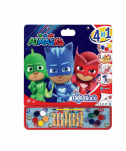 Set de pictura Giga Block PJ Masks, 4 in 1, bloc de desen pentru baietei, 3 ani+