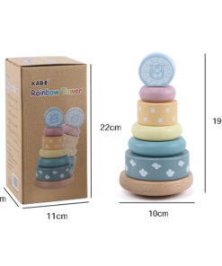 Alternative view of Turn Sortator Montessori din lemn Curcubeu, 12 luni +