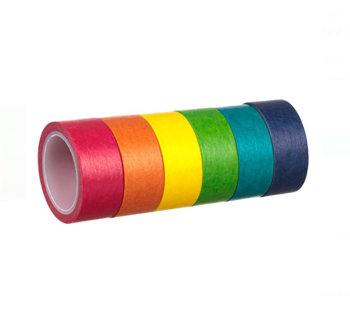Banda adeziva pentru activitati crafts-6 bucati, multicolor