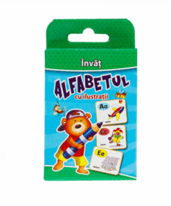 Carduri cognitive, set 48 de cartonase educative, Alfabet, 3 ani