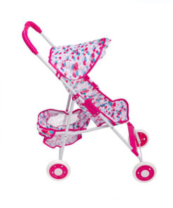 Carucior de jucarie pentru papusi, tip umbrela, 3 ani, 50 x 65 cm
