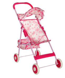 Carucior de jucarie pentru papusi, tip umbrela, 3 ani, 50 x 65 cm