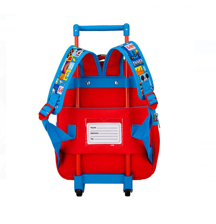 Ghiozdan pentru Gradinita, Troler Gradinita 3D Mickey - imagine 2