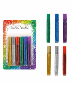 Lipici, adeziv cu glitter, pentru activitati crafts, 6 culori