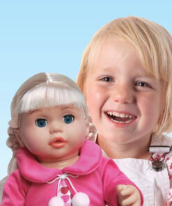 Papusa cu sunete, care repeta dupa tine, 41 cm, 3 ani