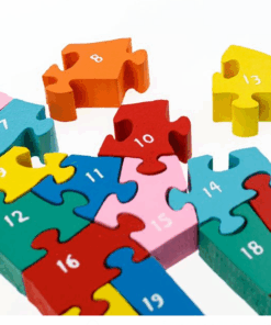 Alternative view of Puzzle 3D din lemn cu 20 de Numere, Girafa