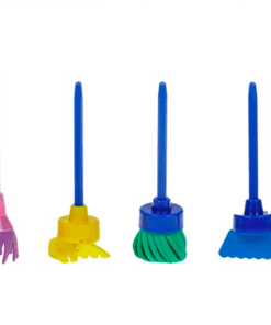 Set 4 pensule pictura pentru copii cu 4 modele, 11 cm