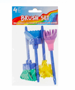 Alternative view of Set 4 pensule pictura pentru copii cu 4 modele, 11 cm