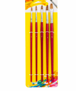 Alternative view of Set 5 pensule pictura cu par natural si varf plat