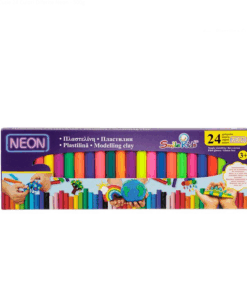 Set Plastilina, 24 culori neon, 500 grame