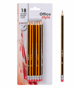 Set de 18 creioane HB cu radiera