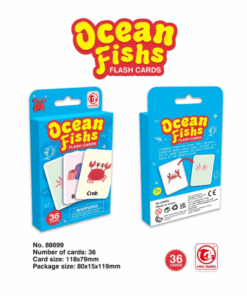 Carduri cognitive pentru copii, 36 piese, Animale marine