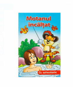 Carte  de povesti cu autocolante, ”Motanul Incaltat”, 8 File