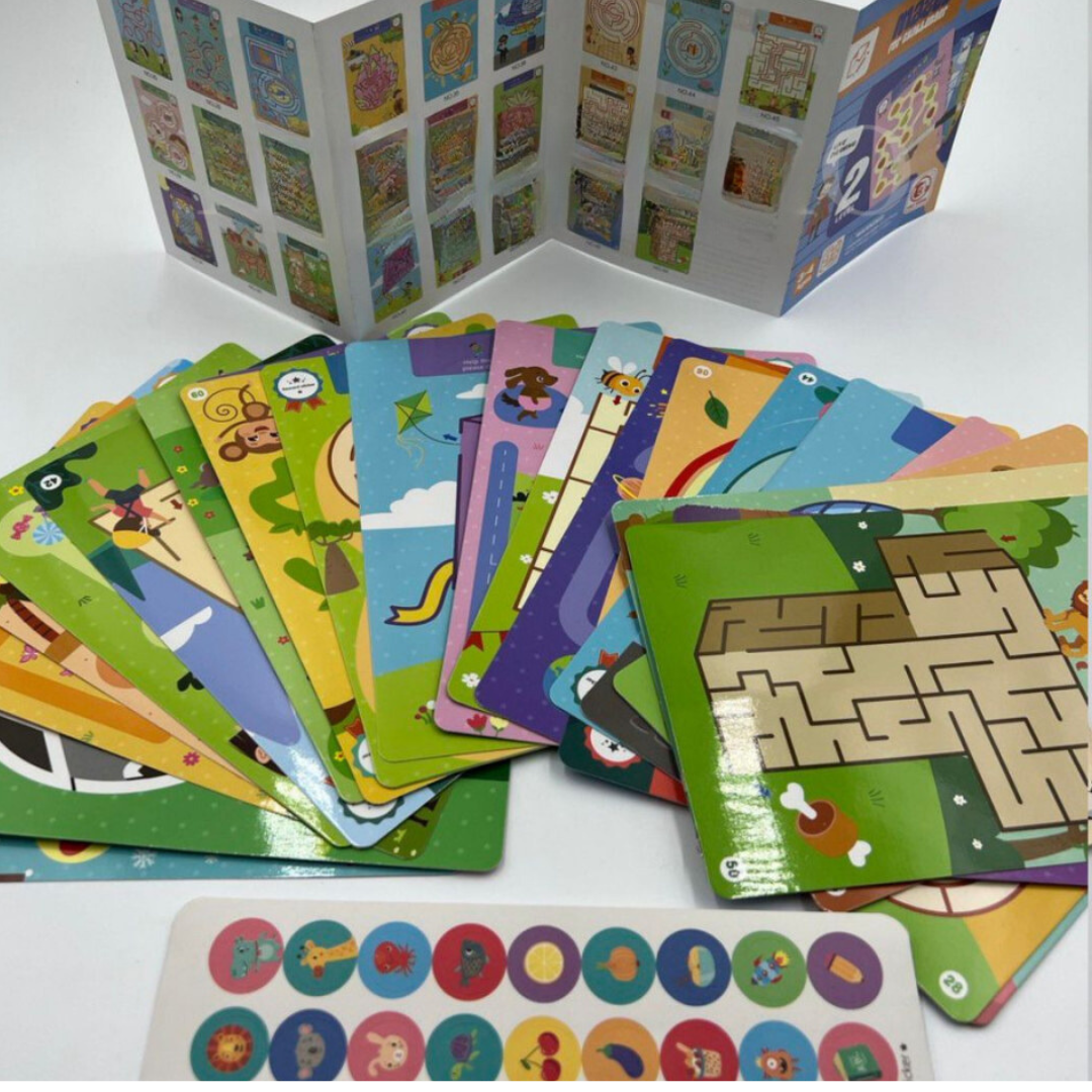 Joc Labirint cu Planse Reutilizabile,educative pentru copii, 50 modele, 5 ANI+ - imagine 3