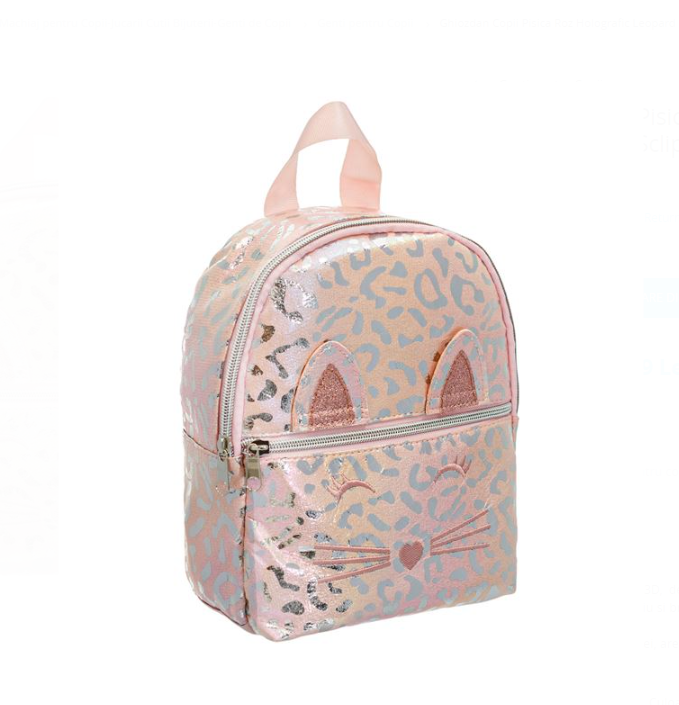 Ghiozdan-Gradinita-Fete-roz-si-glitter-Pisicuta