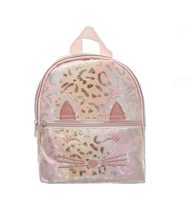 Ghiozdan-Gradinita-Fete-roz-si-glitter-Pisicuta