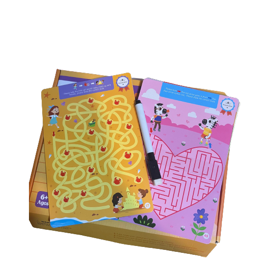 Joc Labirint cu Planse Reutilizabile,educative pentru copii, 50 modele, 5 ANI+ - imagine 4