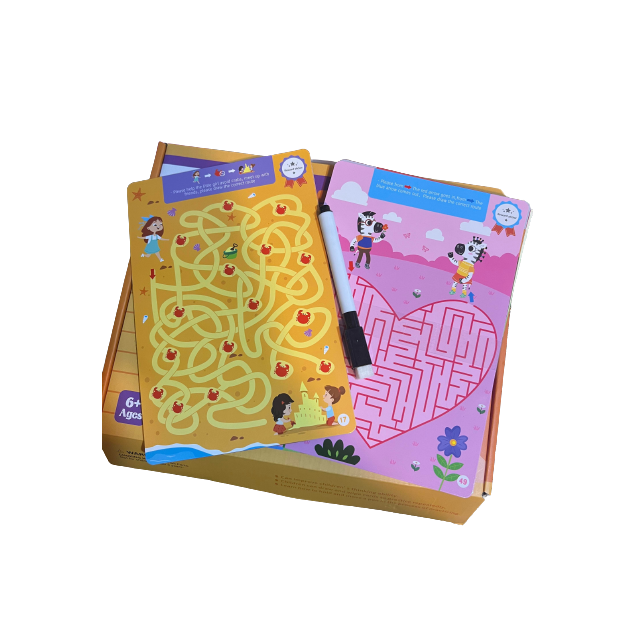 Joc Labirint cu Planse Reutilizabile,educative pentru copii, 50 modele, 5 ANI+ - imagine 5