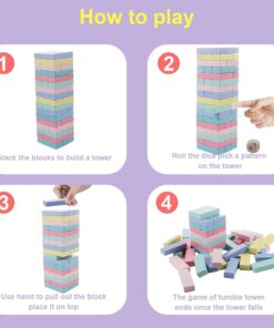 Alternative view of Joc de societate Jenga, 54 piese din lemn colorate, 3 ani+